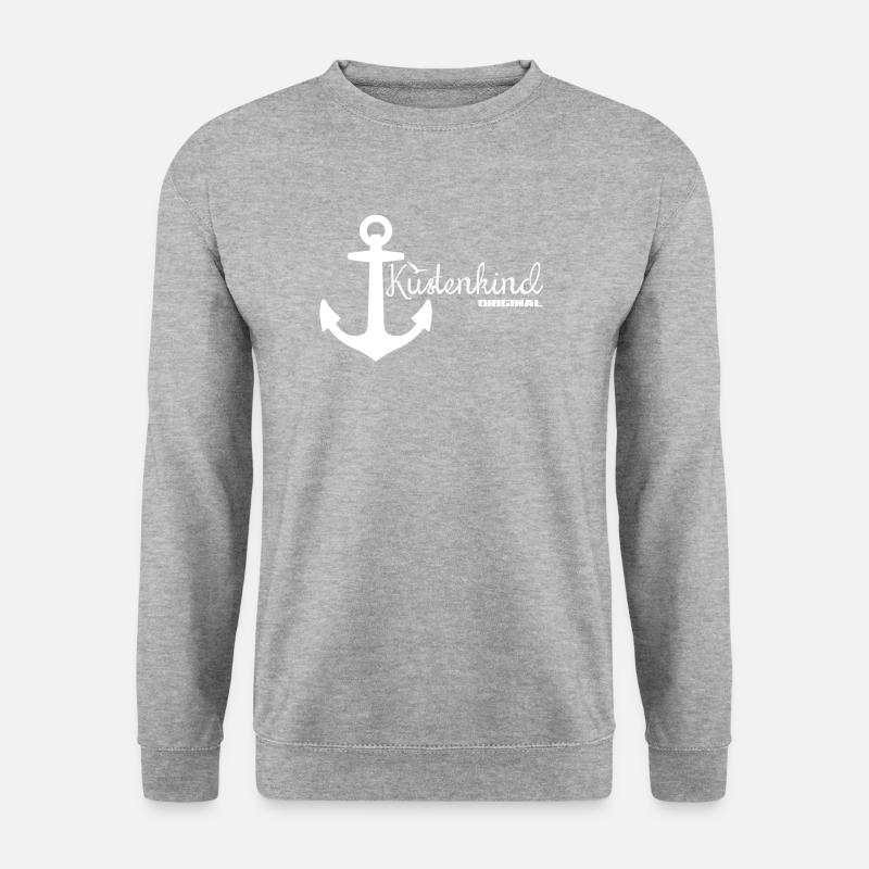 Küstenkind Original - Unisex Pullover - Weißgrau meliert