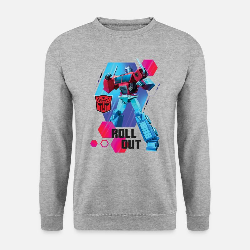 Transformers Earth Spark Autobot Optimus Prime - Unisex Pullover - Weißgrau meliert