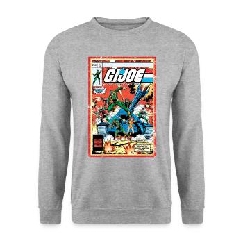 G.I. Joe Comic Book Cover Of The First Issue - Unisex Sweatshirt - salt & pepper - Front - Alina (178cm) & Michal (187cm)