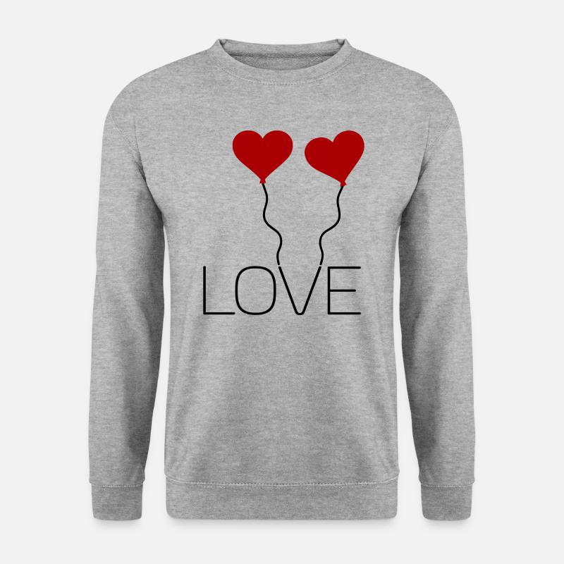 Love - Unisex Pullover - Weißgrau meliert