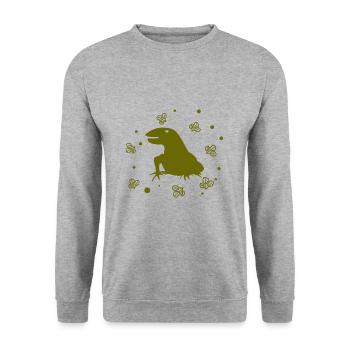 Salamandre - Animal amphibien - Sweat-shirt Unisexe - gris chiné - Devant - Alina (178cm) & Michal (187cm)