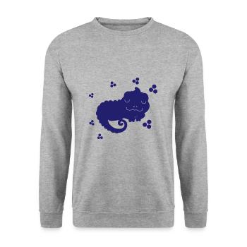 Salamandre - Animal amphibien - Sweat-shirt Unisexe - gris chiné - Devant - Alina (178cm) & Michal (187cm)