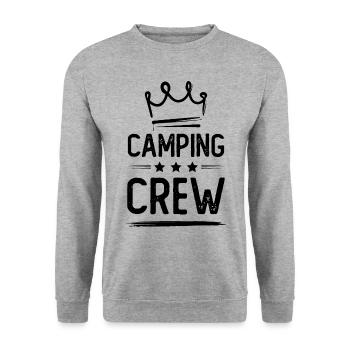 Camping Crew - Unisex Pullover - Weißgrau meliert - Vorne - Alina (178cm) & Michal (187cm)