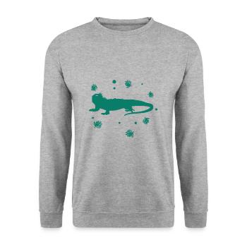 Bearded dragon - amphibian animal - Unisex Sweatshirt - salt & pepper - Front - Alina (178cm) & Michal (187cm)