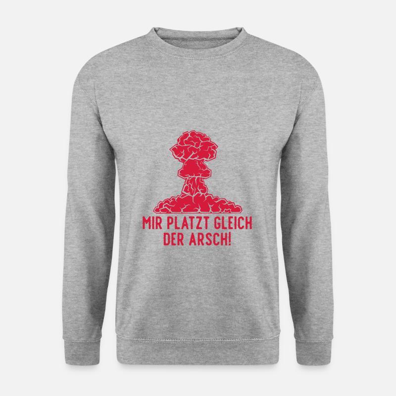 MY ASS BURSTS (v) - Unisex Sweatshirt - salt & pepper