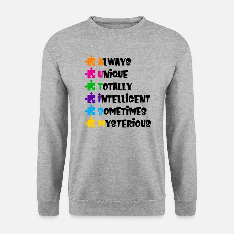 Autismus Bewusstsein - Unisex Pullover - Weißgrau meliert