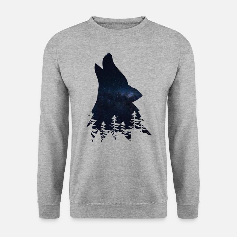 Wolf silhouette - Unisex Sweatshirt - salt & pepper