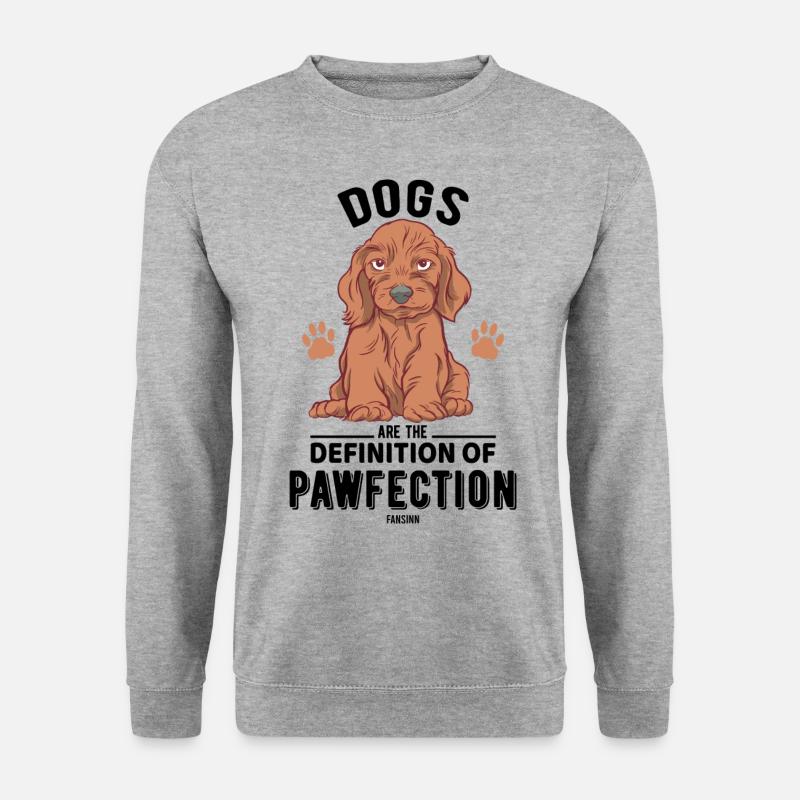 süßer Hund - Unisex Pullover - Weißgrau meliert