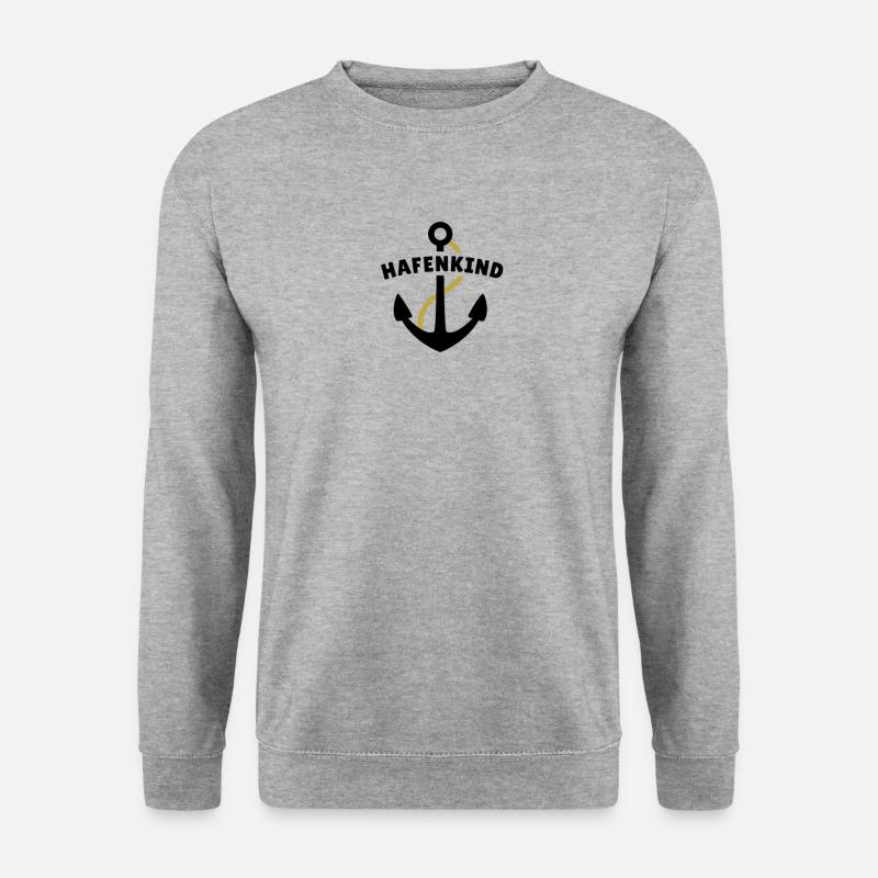 Hafenkind - Unisex Pullover - Weißgrau meliert