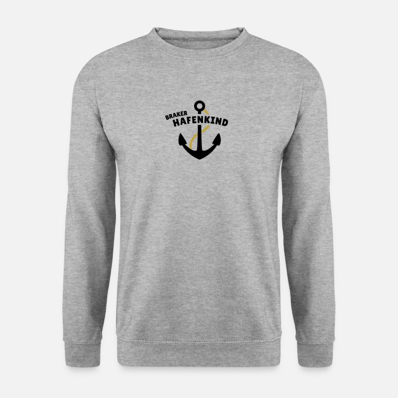 Braker Hafenkind - Unisex Pullover - Weißgrau meliert