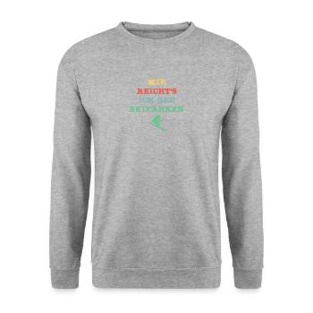Mir reicht´s ich geh Skifahren! - Unisex Pullover - Weißgrau meliert - Vorne - Alina (178cm) & Michal (187cm)