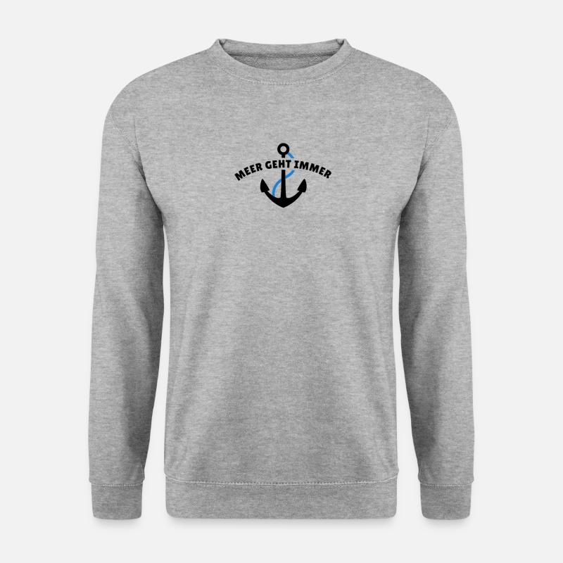 Meer geht immer - Unisex Pullover - Weißgrau meliert