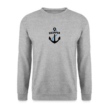 Skipper - Unisex Pullover - Weißgrau meliert - Vorne - Alina (178cm) & Michal (187cm)
