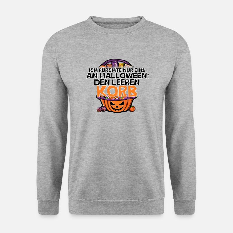 Halloween Print für mehr Süßes - Unisex Pullover - Weißgrau meliert