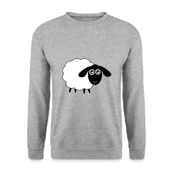 Sheep - Unisex Sweatshirt - salt & pepper - Front - Alina (178cm) & Michal (187cm)
