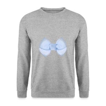Bow Blue - Unisex Sweatshirt - salt & pepper - Front - Alina (178cm) & Michal (187cm)