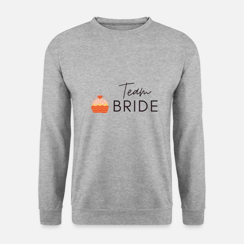 team bride cupcake - Unisex Pullover - Weißgrau meliert