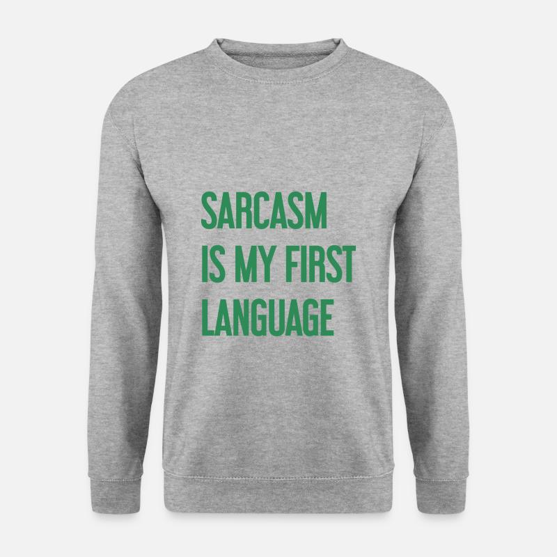Sarkasmus-Profi - Unisex Pullover - Weißgrau meliert