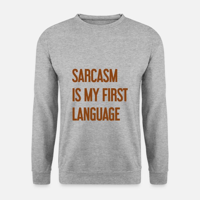 Sarkasmus-Profi - Unisex Pullover - Weißgrau meliert