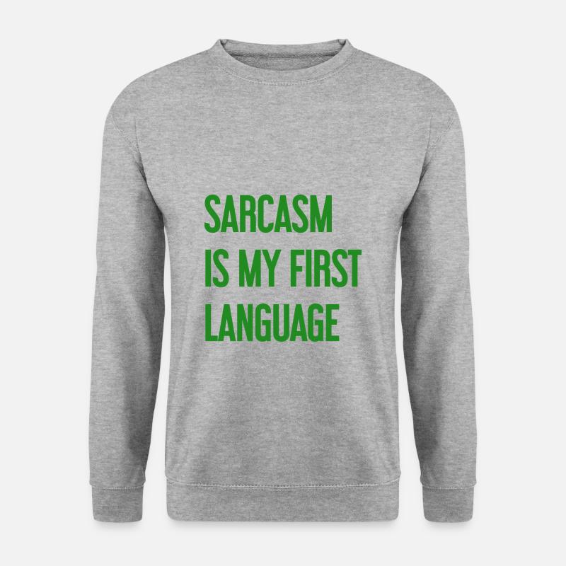 Sarkasmus-Profi - Unisex Pullover - Weißgrau meliert