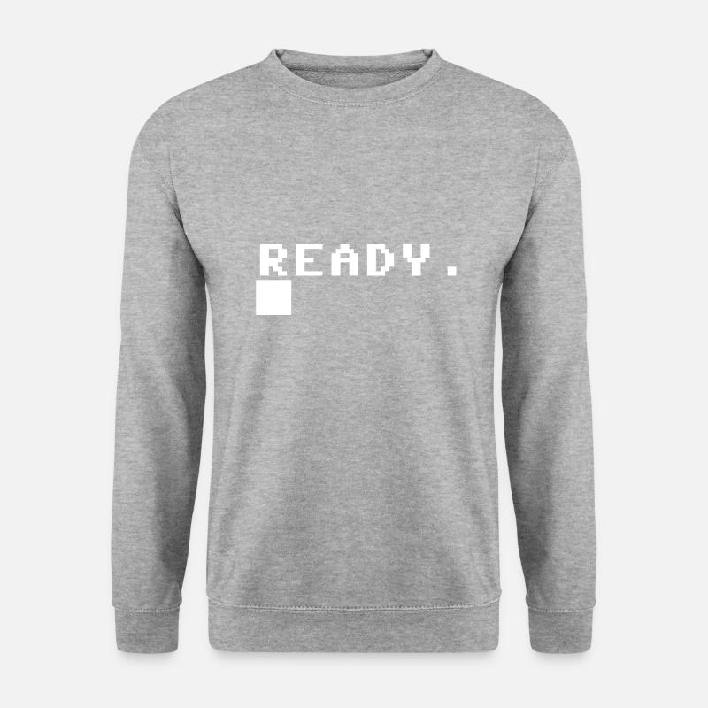 C64 ready - white - Unisex Sweatshirt - salt & pepper