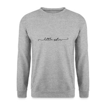 little sister schnoerkel - Unisex Sweatshirt - salt & pepper - Front - Alina (178cm) & Michal (187cm)