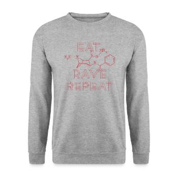 Trash Asset - EatCokeRaveRepeat [red] - Unisex Sweatshirt - salt & pepper - Front - Alina (178cm) & Michal (187cm)