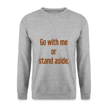 Walk with or aside - Unisex Sweatshirt - salt & pepper - Front - Alina (178cm) & Michal (187cm)