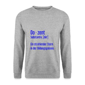Dozent Dozenten Schule Pädagoge Unterricht - Unisex Pullover - Weißgrau meliert - Vorne - Alina (178cm) & Michal (187cm)