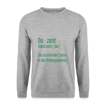 Dozent Dozenten Schule Pädagoge Unterricht - Unisex Pullover - Weißgrau meliert - Vorne - Alina (178cm) & Michal (187cm)