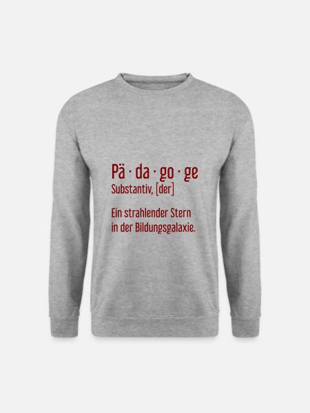 Pädagoge Pädagogen Schule Lehrer Unterricht - Unisex Pullover - Weißgrau meliert