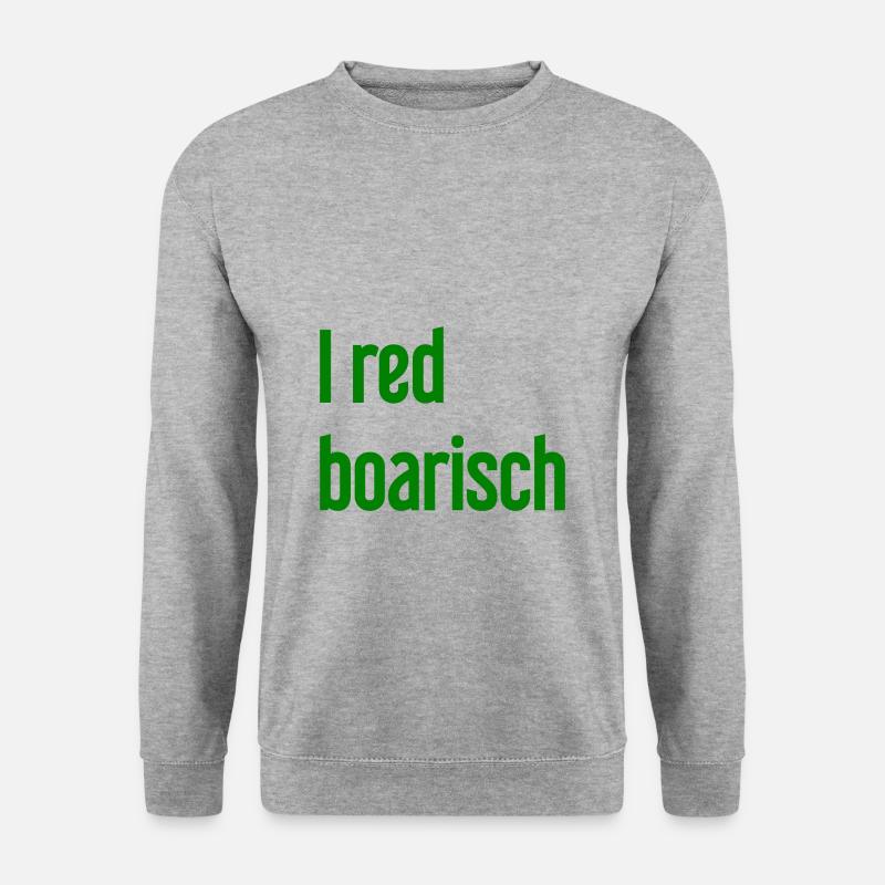 I red boarisch - Unisex Pullover - Weißgrau meliert