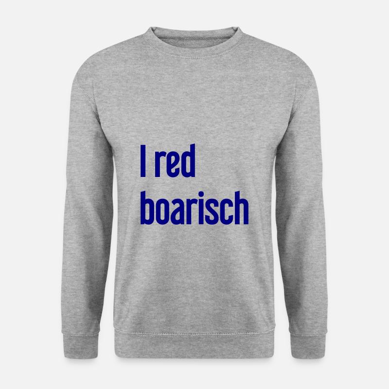 I red boarisch - Unisex Pullover - Weißgrau meliert