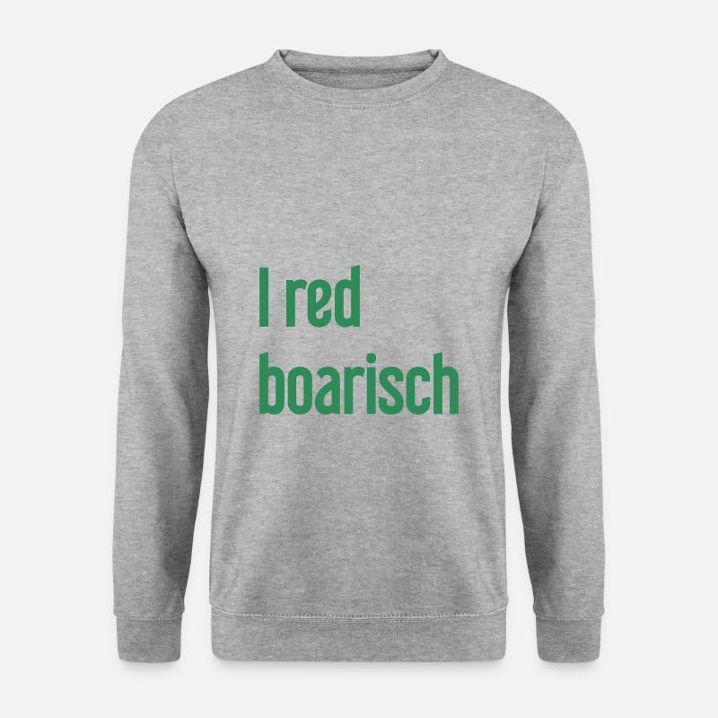 I red boarisch - Unisex Pullover - Weißgrau meliert