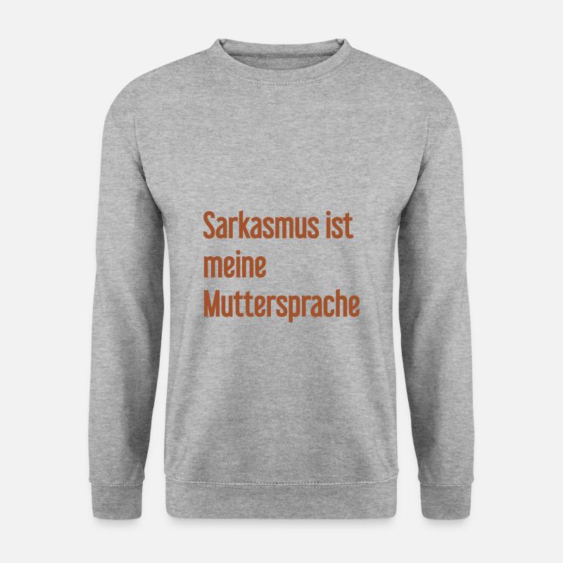 Sarkasmus-Profi - Unisex Pullover - Weißgrau meliert