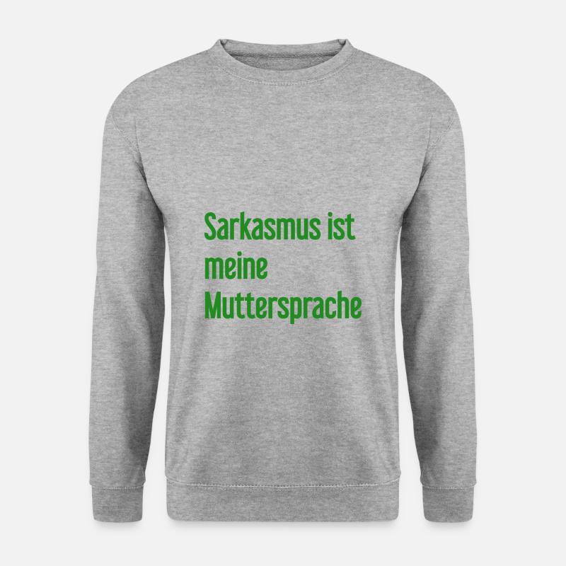 Sarkasmus-Profi - Unisex Pullover - Weißgrau meliert
