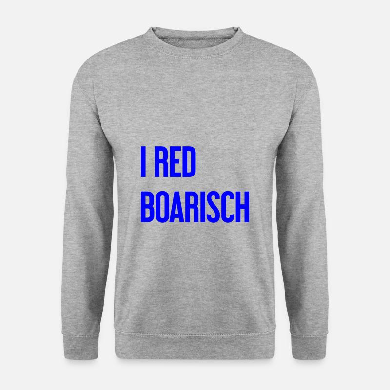 I red boarisch - Unisex Pullover - Weißgrau meliert