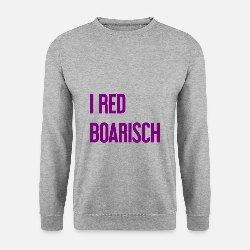 I red boarisch - Unisex Pullover - Weißgrau meliert