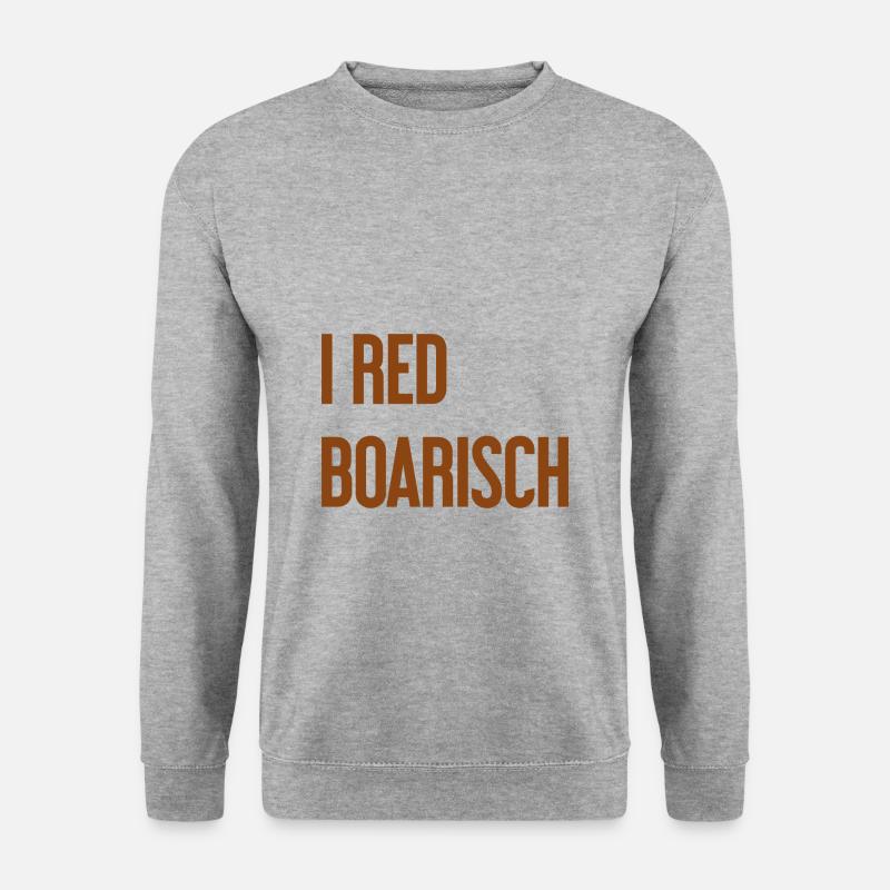 I red boarisch - Unisex Pullover - Weißgrau meliert
