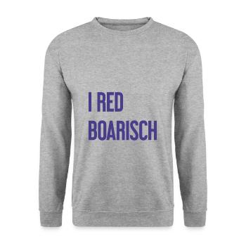 I boarisch rouge - Sweat-shirt Unisexe - gris chiné - Devant - Alina (178cm) & Michal (187cm)