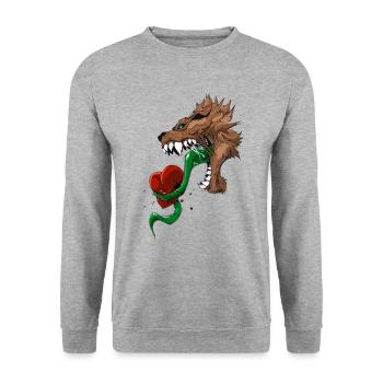 La passion - Sweat-shirt Unisexe - gris chiné - Devant - Alina (178cm) & Michal (187cm)