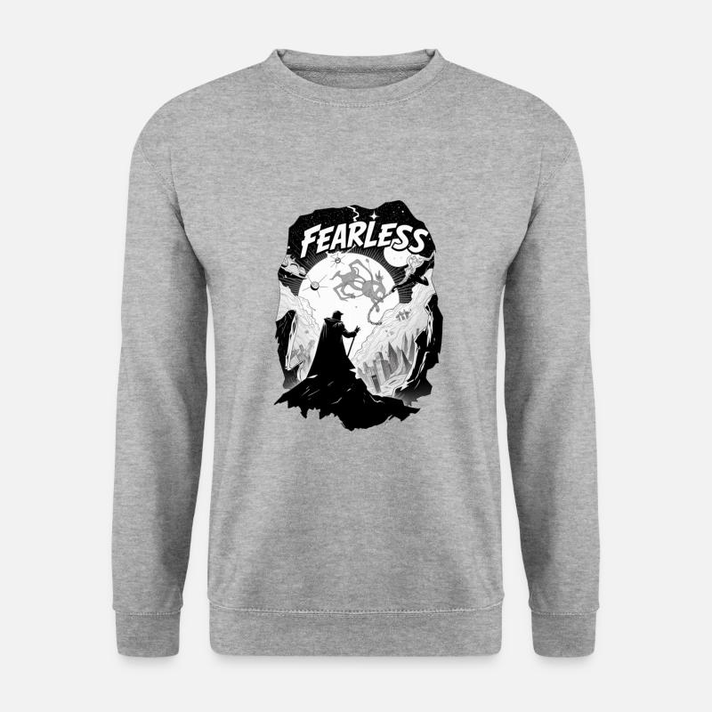 Fearless Nummer 003 - Unisex Pullover - Weißgrau meliert