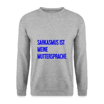Sarcasme Pro - Sweat-shirt Unisexe - gris chiné - Devant - Alina (178cm) & Michal (187cm)