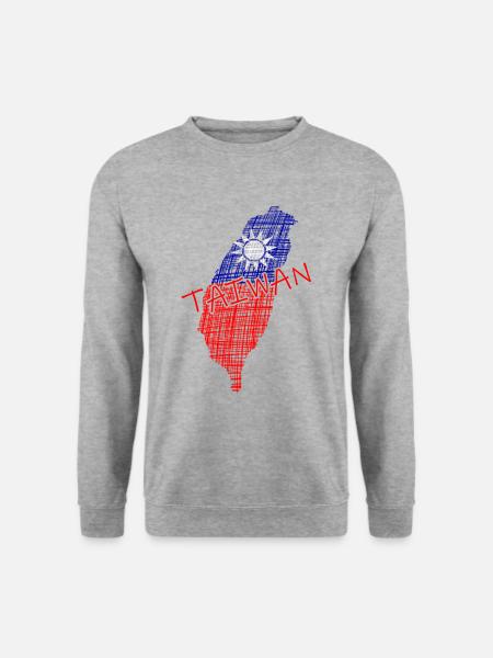 Free Taiwan - Unisex Pullover - Weißgrau meliert