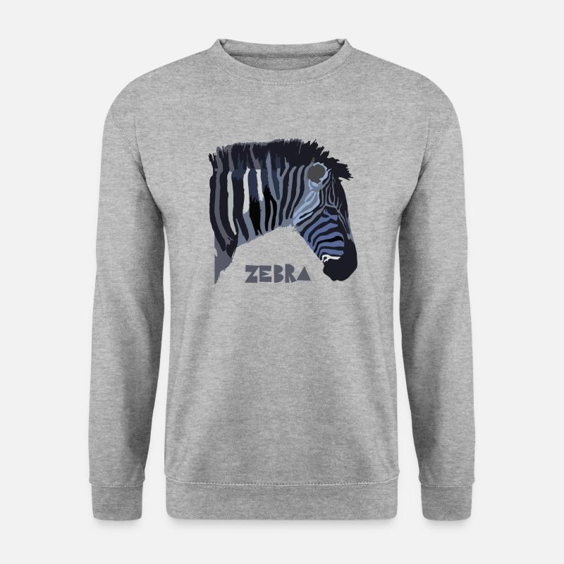 Zebra - Unisex Pullover - Weißgrau meliert