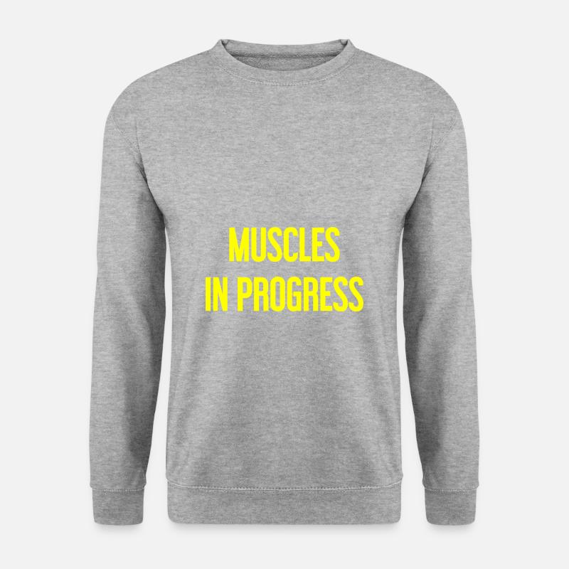 Muscles in Progress - Unisex Pullover - Weißgrau meliert