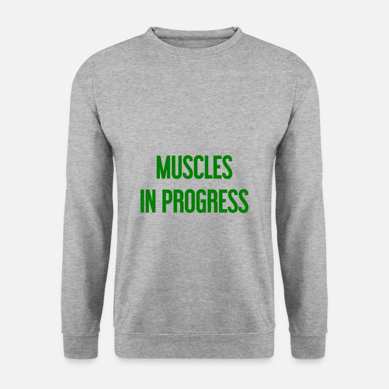 Muscles in Progress - Unisex Pullover - Weißgrau meliert