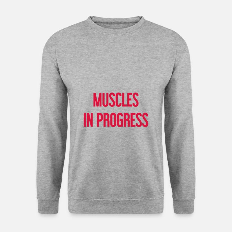 Muscles in Progress - Unisex Pullover - Weißgrau meliert