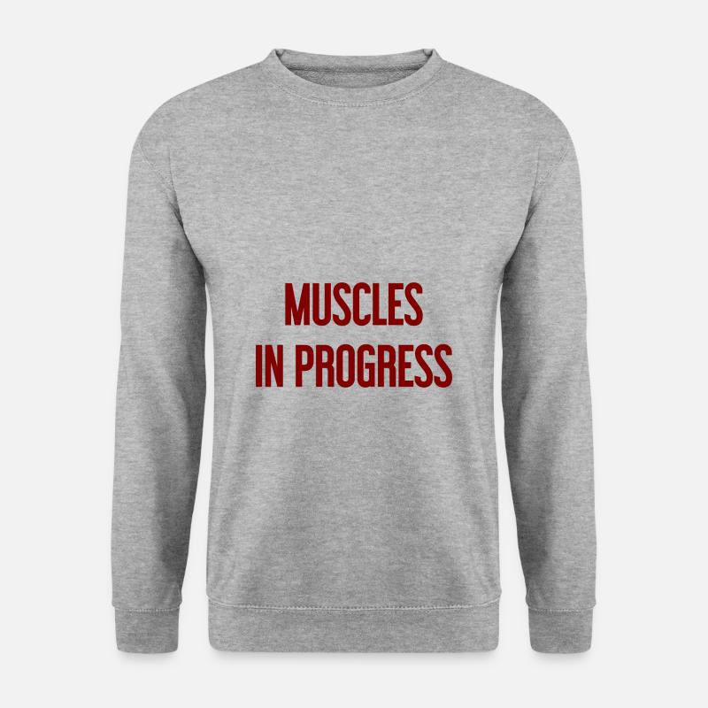 Muscles in Progress - Unisex Pullover - Weißgrau meliert