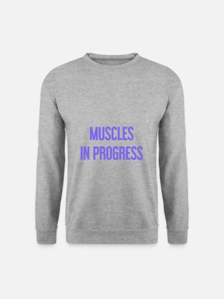 Muscles in Progress - Unisex Pullover - Weißgrau meliert